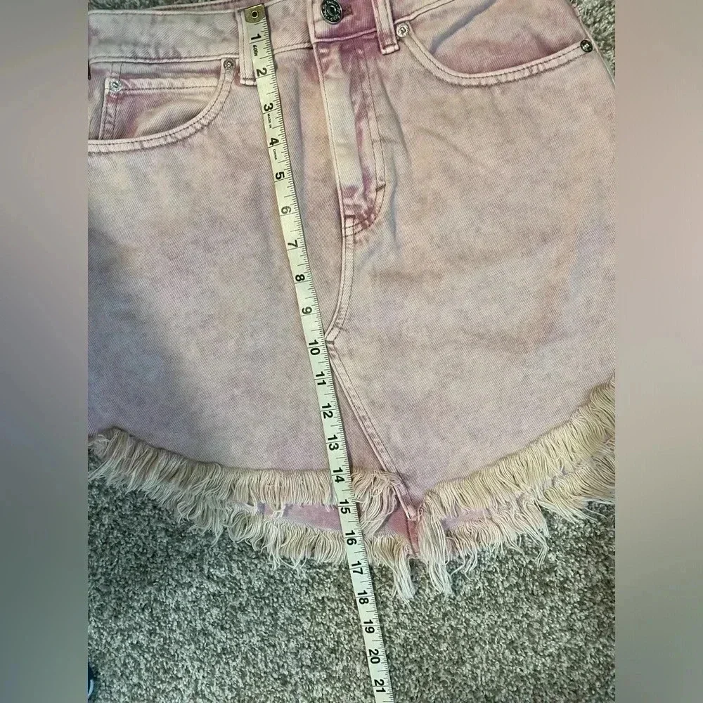 We The Free by Free People - Bailey Denim Skirt in Pink - Size 25 - Picture 8 of 8